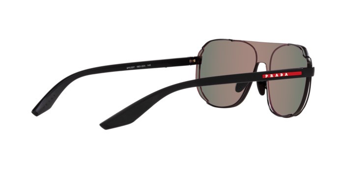 Sonnenbrillen Prada Linea Rossa PS 53YS (1BO20A) farbe nero opaco form rechteckig gläser specchiata rosa