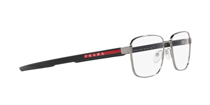 Eyeglasses Prada Linea Rossa PS 54OV (5AV1O1) color gunmetal shape square lenses lente demo