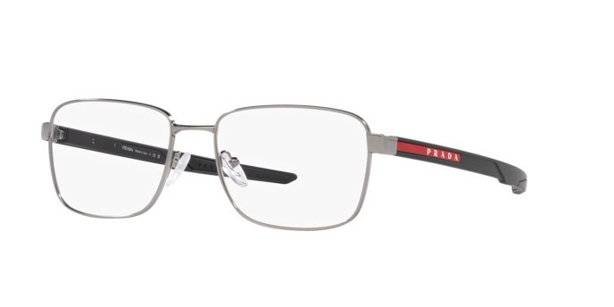 Eyeglasses Prada Linea Rossa PS 54OV (5AV1O1) color gunmetal shape square lenses lente demo