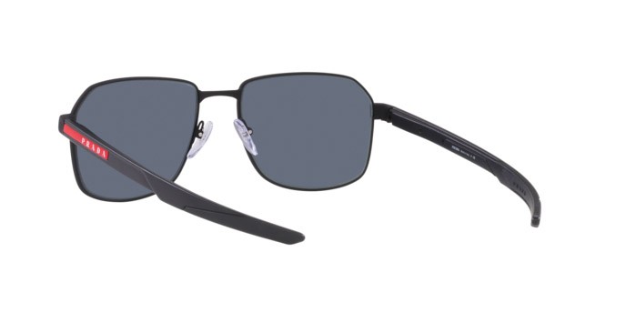 Sonnenbrillen Prada Linea Rossa PS 54WS (DG009R) farbe black rubber form rechteckig gläser blue