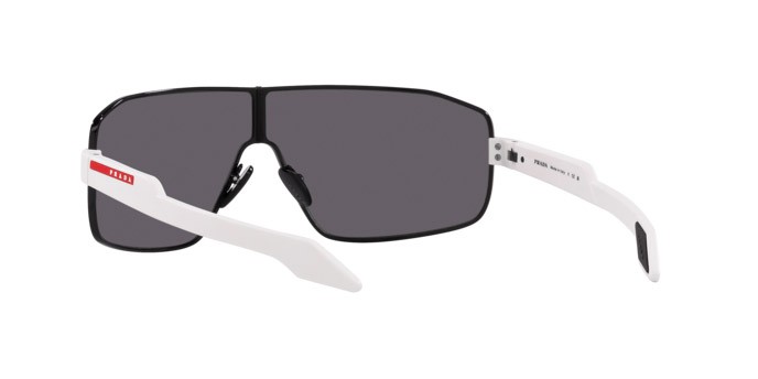 Sunglasses Prada Linea Rossa PS 54YS (1AB01V) color nero shape irregular lenses grigio