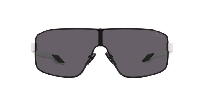 Sunglasses Prada Linea Rossa PS 54YS (1AB01V) color nero shape irregular lenses grigio