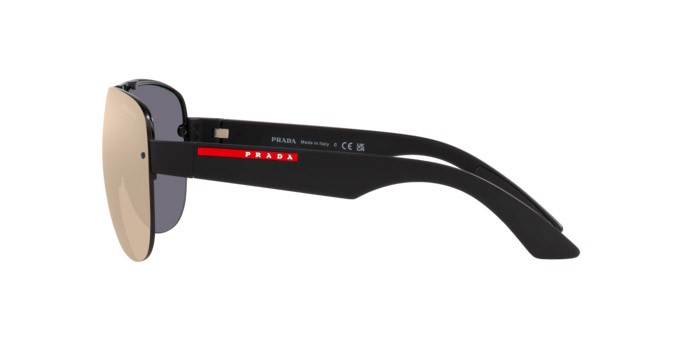 Sonnenbrillen Prada Linea Rossa PS 55YS (1BO10A) farbe nero opaco form aviator gläser grigio scuro a specchio