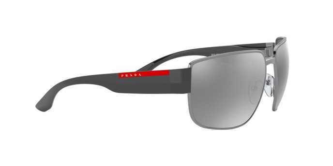 Sonnenbrillen Prada Linea Rossa PS 56VS (5AV09F) farbe gunmetal form quadratisch gläser light grey mirror silver