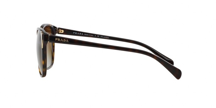 Sonnenbrillen Prada PR 01OS (2AU6E1) farbe havana form quadratisch gläser polar brown gradient
