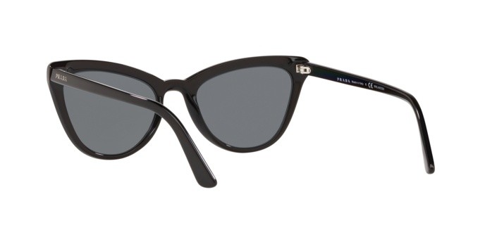 Sonnenbrillen Prada Catwalk PR 01VS (1AB5Z1) farbe black form cat-eye gläser polar grey