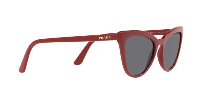 Sonnenbrillen Prada Catwalk PR 01VS (5395Z1) farbe red form cat-eye gläser polar grey