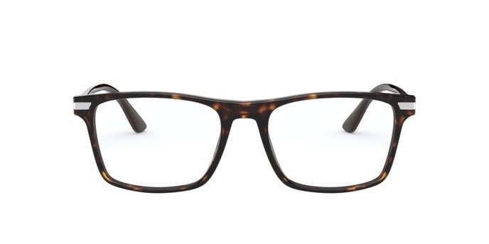 Brillen Prada PR 01WV (01A1O1) farbe havana form rechteckig gläser demo lens
