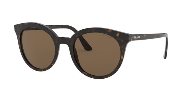Sonnenbrillen Prada PR 02XS (2AU8C1) farbe havana form rund gläser brown