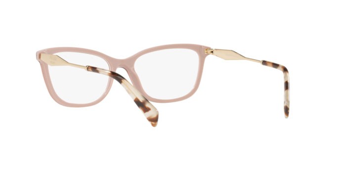 Eyeglasses Prada PR 02YV (01Y1O1) color alabaster/crystal shape butterfly lenses demo lens