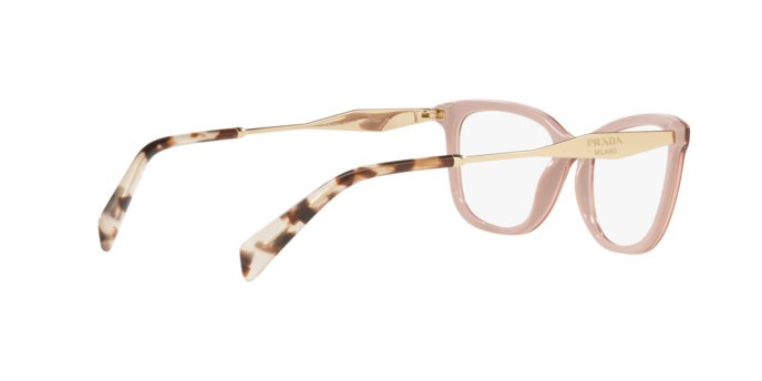 Eyeglasses Prada PR 02YV (01Y1O1) color alabaster/crystal shape butterfly lenses demo lens