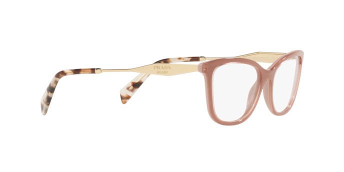 Eyeglasses Prada PR 02YV (01Y1O1) color alabaster/crystal shape butterfly lenses demo lens