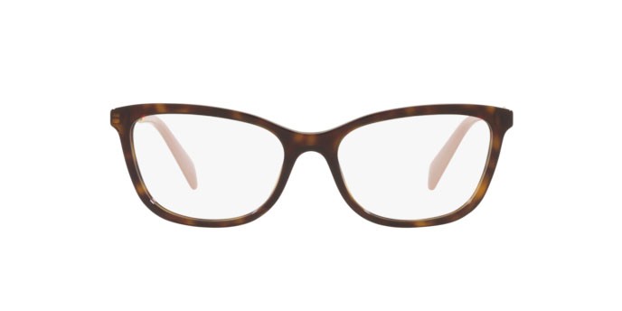 Brillen Prada PR 02YV (2AU1O1) farbe tortoise form schmetterling gläser demo lens