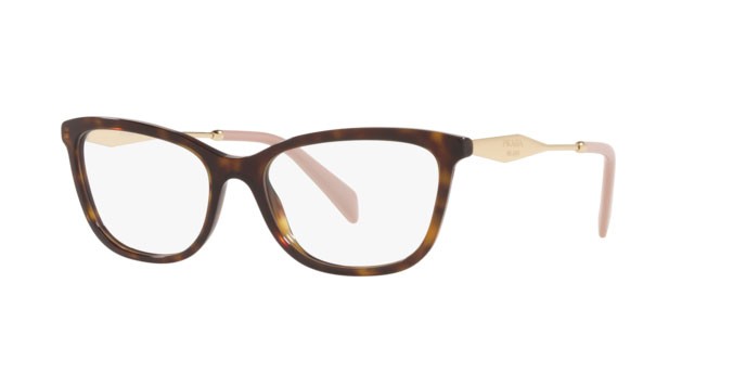 Brillen Prada PR 02YV (2AU1O1) farbe tortoise form schmetterling gläser demo lens
