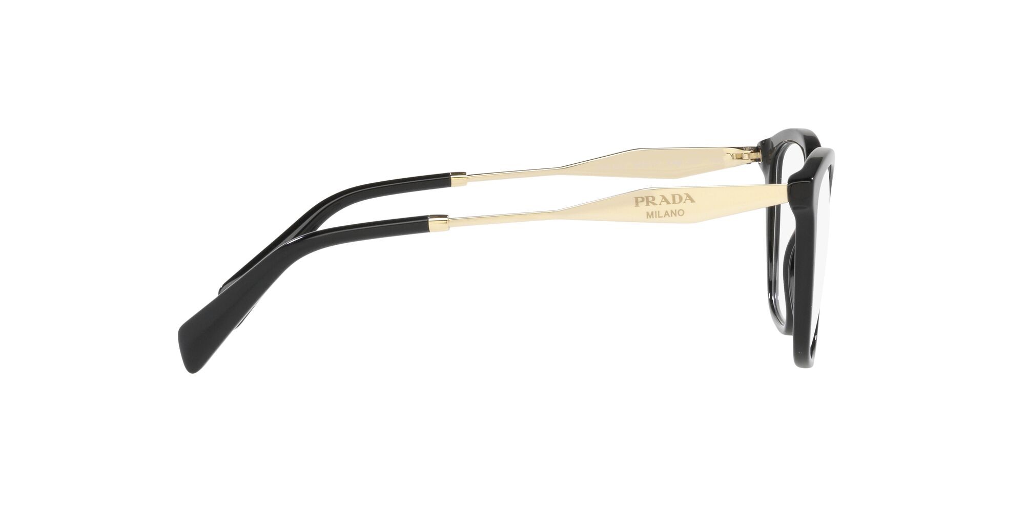 Eyeglasses Prada PR 02ZV (1AB1O1) color nero shape butterfly lenses lente demo