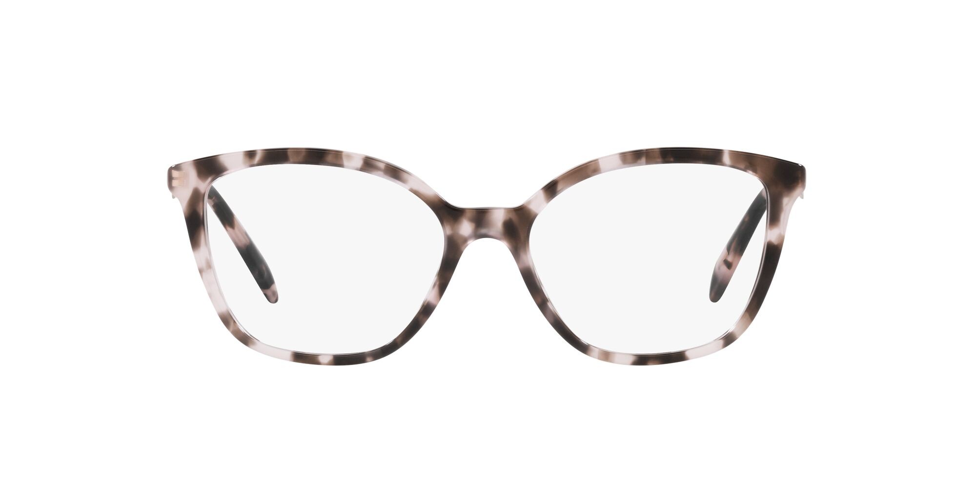 Eyeglasses Prada PR 02ZV (ROJ1O1) color rosa tartarugato shape butterfly lenses lente demo