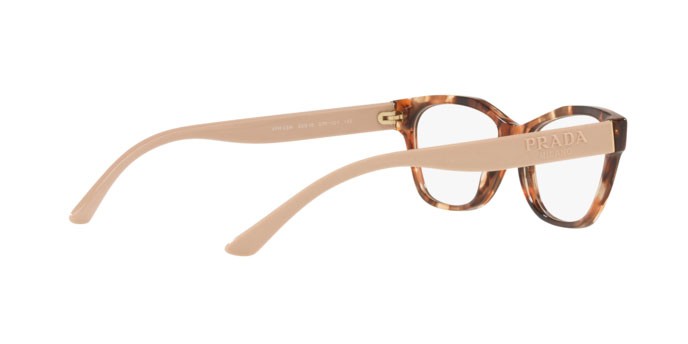 Eyeglasses Prada PR 03WV (07R1O1) color caramel havana shape square lenses demo lens