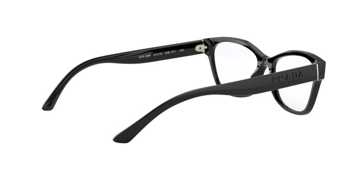 Brillen Prada PR 03WV (1AB1O1) farbe black form quadratisch gläser demo lens