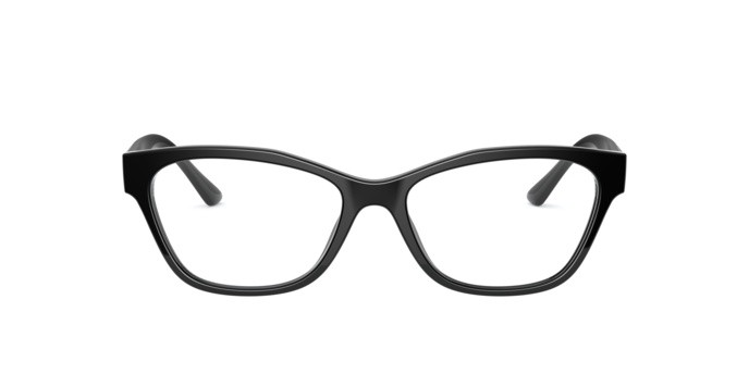 Brillen Prada PR 03WV (1AB1O1) farbe black form quadratisch gläser demo lens