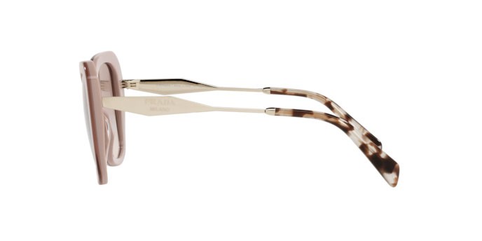 Sonnenbrillen Prada PR 03YS (01Y1L0) farbe alabaster/crystal form schmetterling gläser clear gradient brown