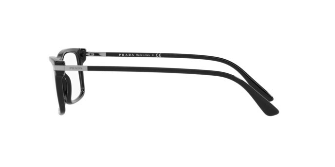 Eyeglasses Prada PR 03YV (1AB1O1) color black shape rectangle lenses demo lens