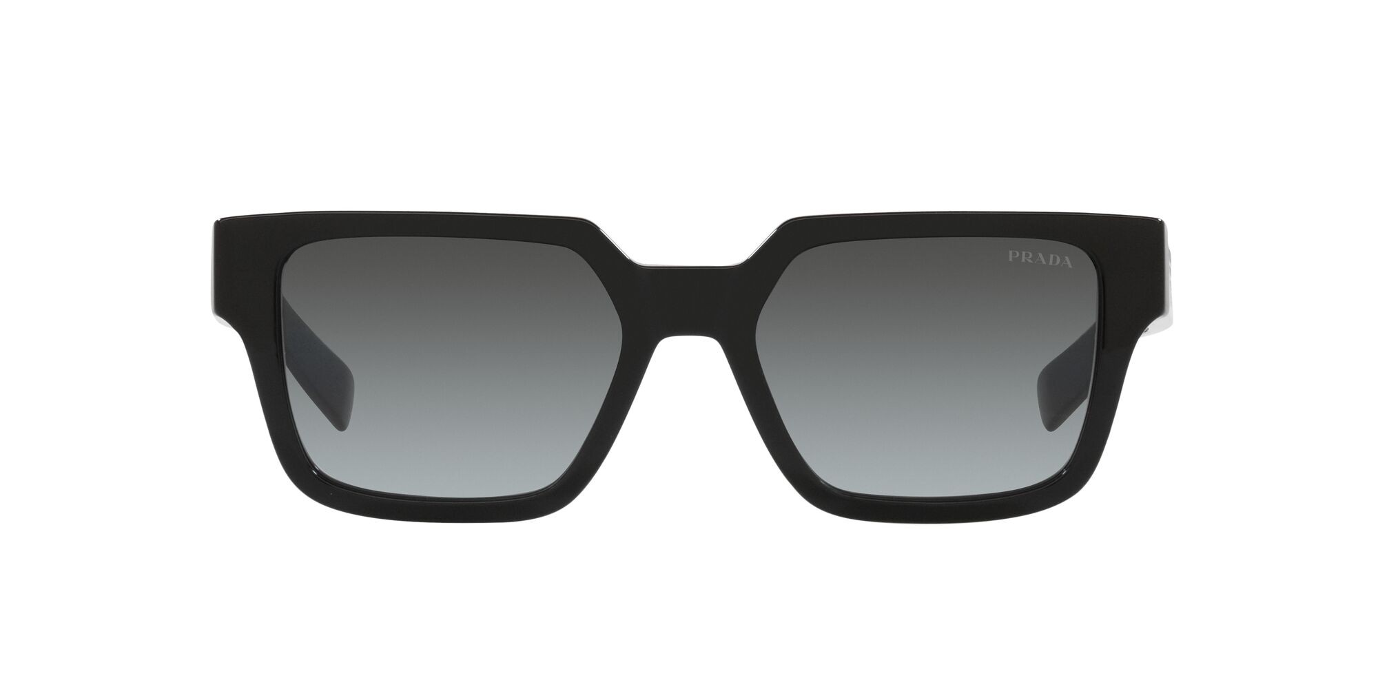 Occhiali da sole Prada PR 03ZS (1AB06T) colore nero forma quadrato lenti grey gradient vintage