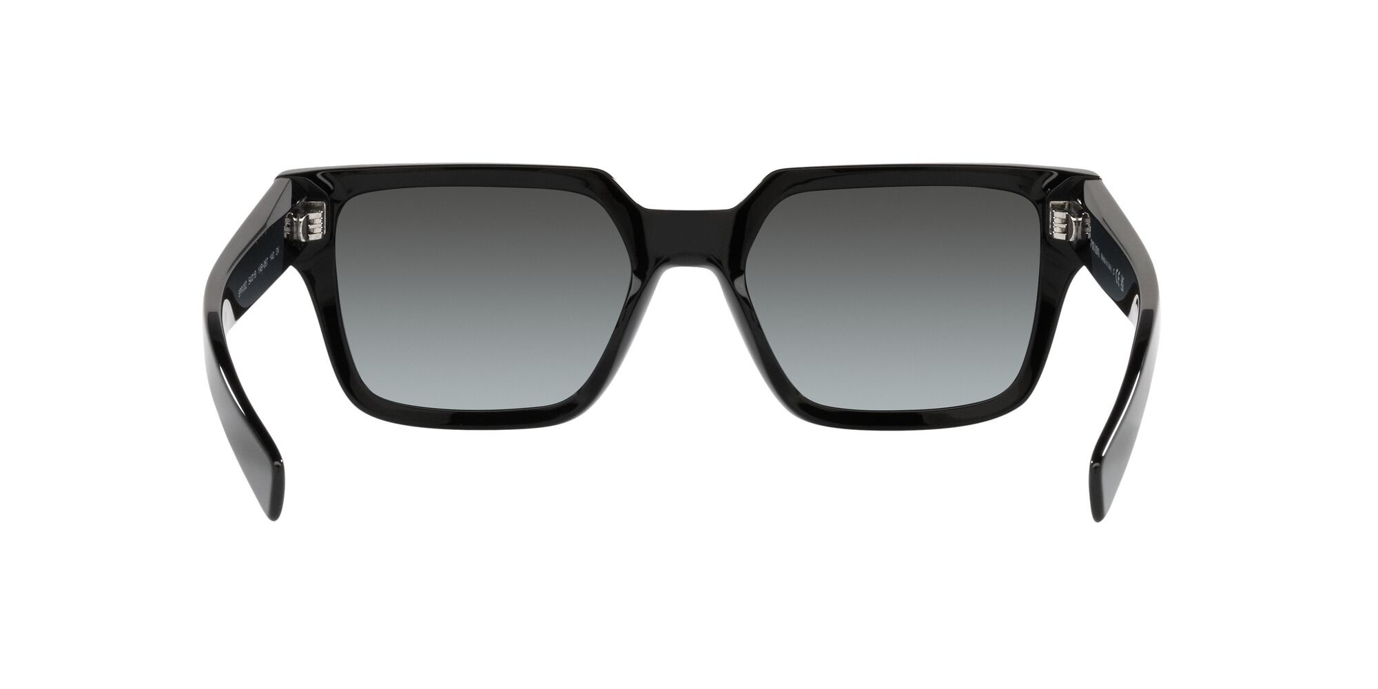 Occhiali da sole Prada PR 03ZS (1AB06T) colore nero forma quadrato lenti grey gradient vintage