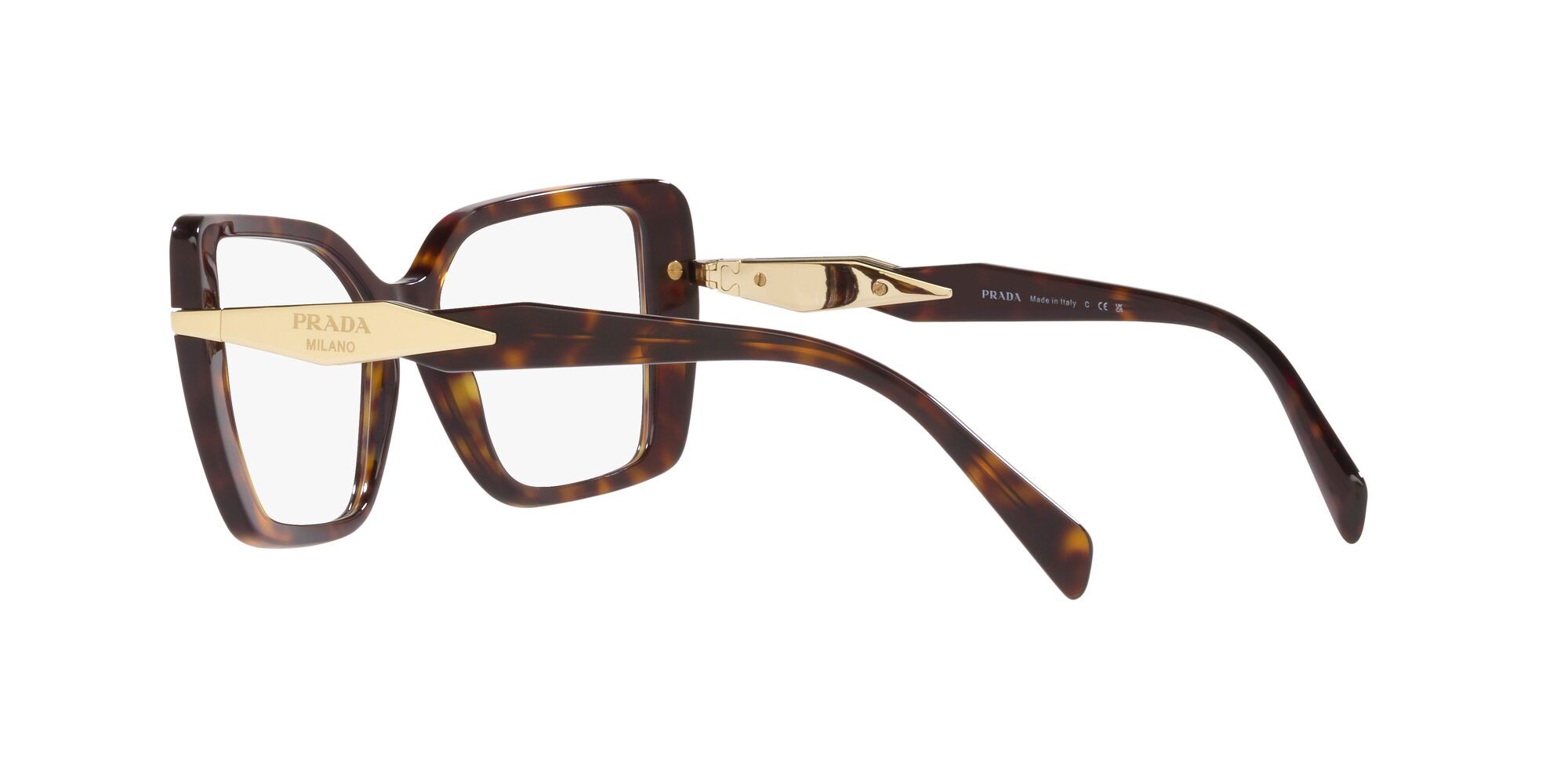 Eyeglasses Prada PR 03ZV (2AU1O1) color tartarugato shape square lenses lente demo