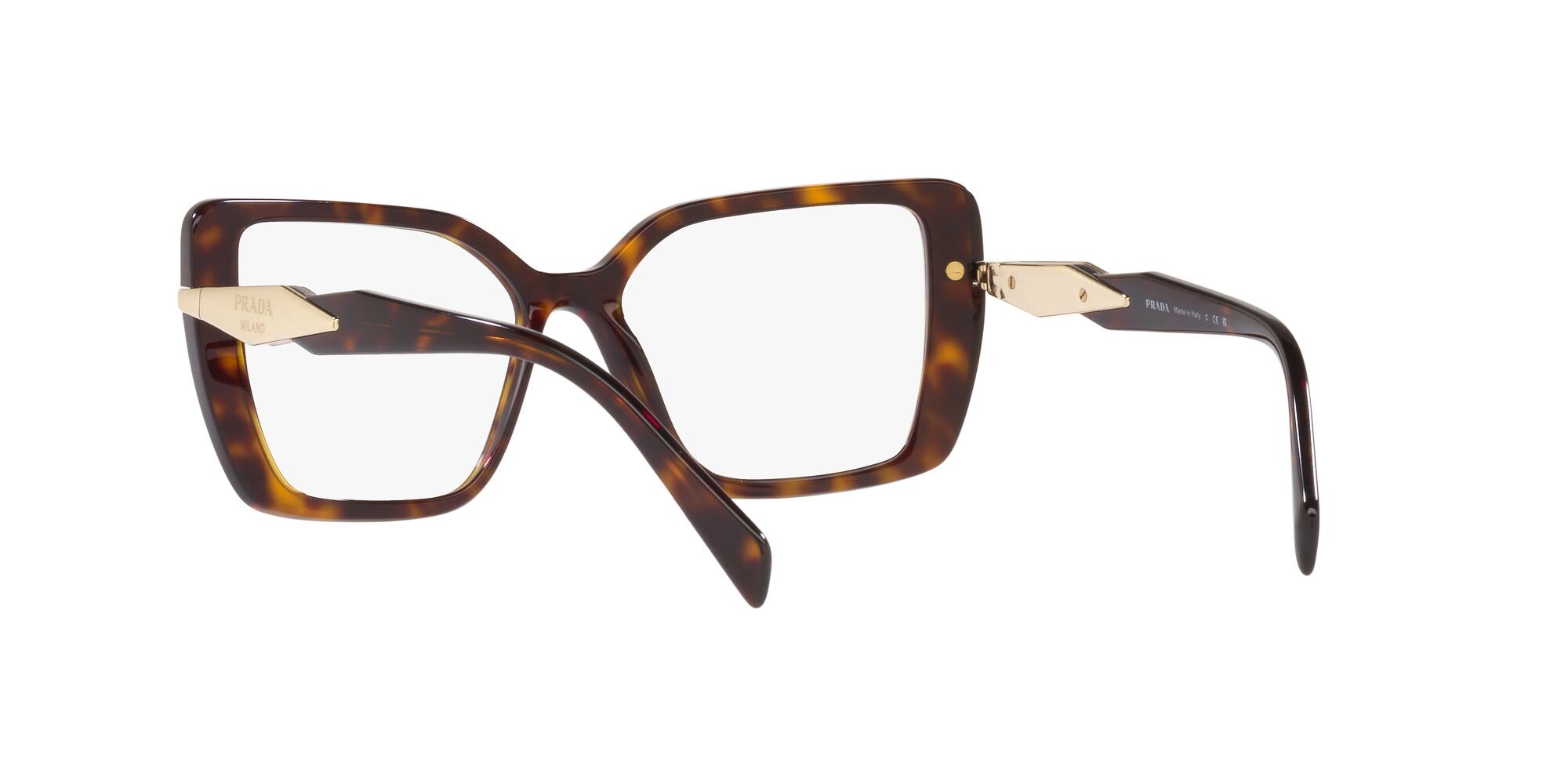 Eyeglasses Prada PR 03ZV (2AU1O1) color tartarugato shape square lenses lente demo