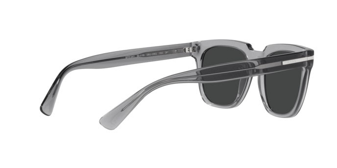 Sunglasses Prada PR 04YS (08U08G) color trasparent grey shape square lenses polar black