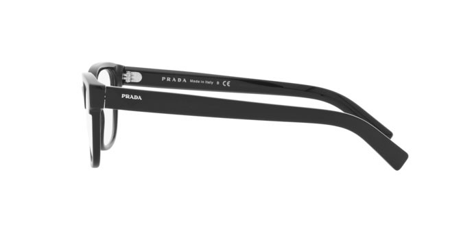 Brillen Prada PR 04YV (1AB1O1) farbe black form rechteckig gläser demo lens