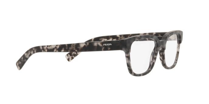 Brillen Prada PR 04YV (VH31O1) farbe matte grey tortoise form rechteckig gläser demo lens