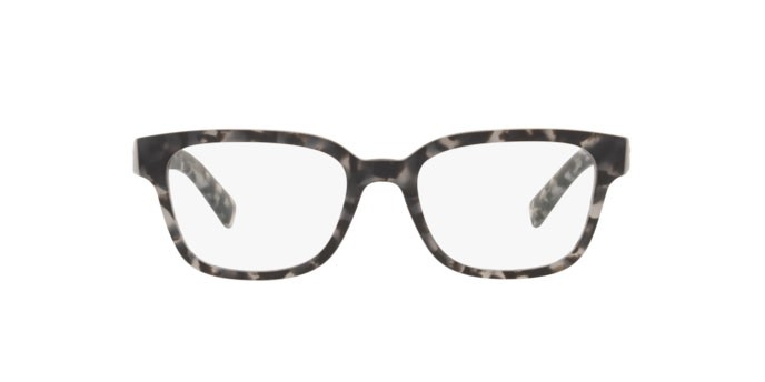 Brillen Prada PR 04YV (VH31O1) farbe matte grey tortoise form rechteckig gläser demo lens