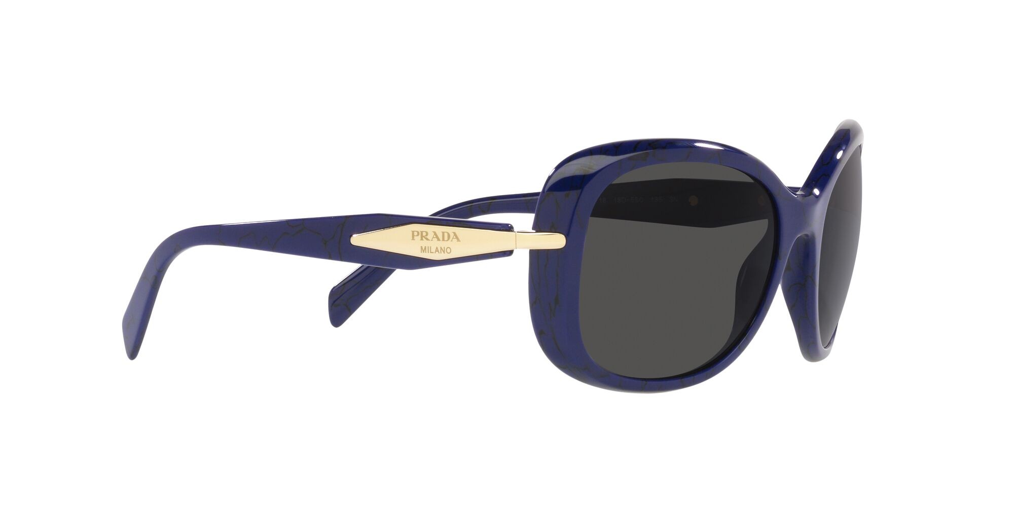 Sonnenbrillen Prada PR 04ZS (18D5S0) farbe baltic marble form rechteckig gläser grigio scuro