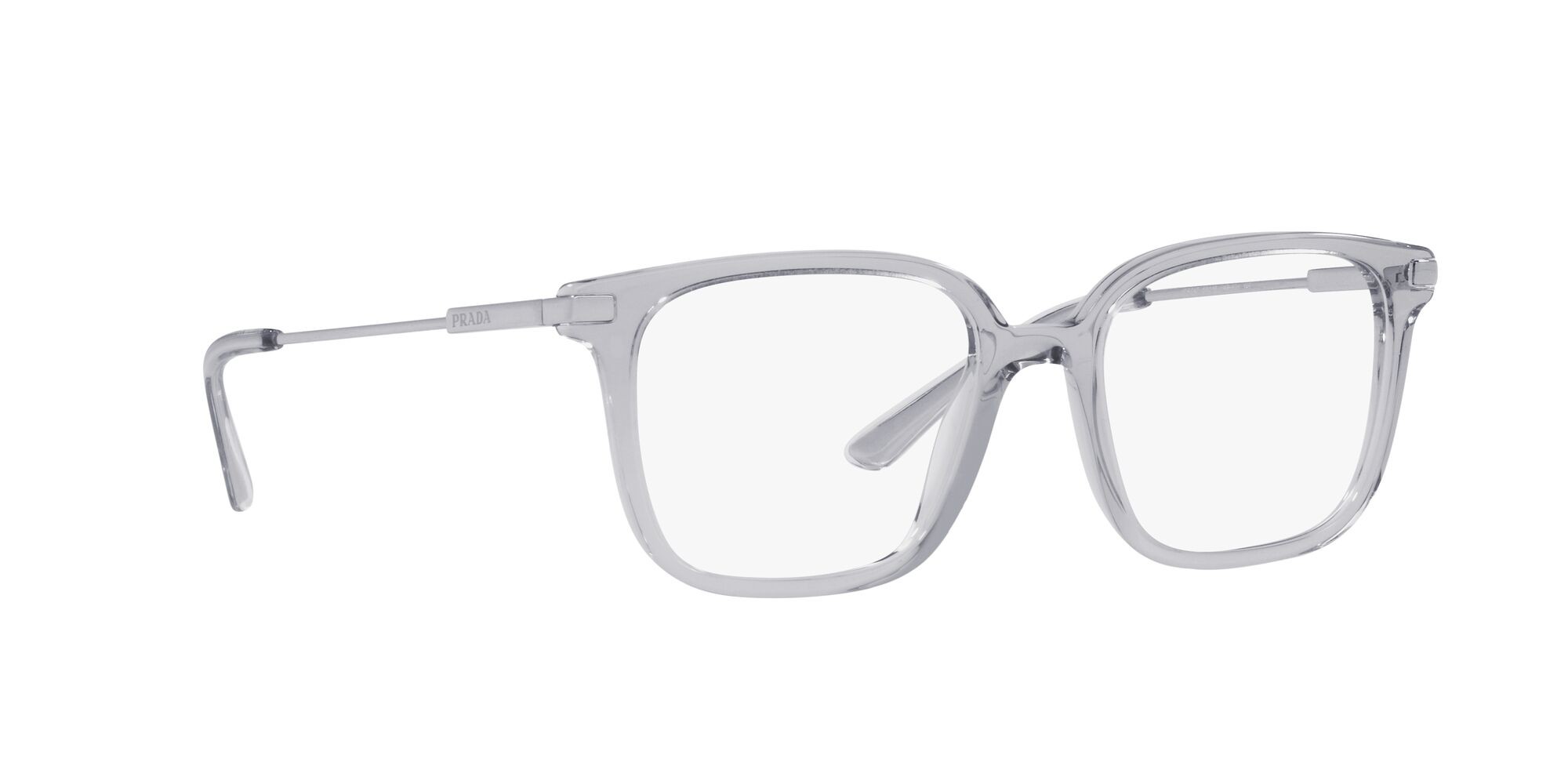Brillen Prada PR 04ZV (U431O1) farbe grigio crystal form quadratisch gläser lente demo