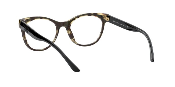 Eyeglasses Prada PR 05WV (3891O1) color black/havana shape butterfly lenses demo lens