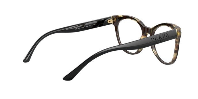 Eyeglasses Prada PR 05WV (3891O1) color black/havana shape butterfly lenses demo lens