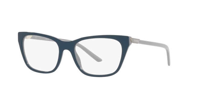 Eyeglasses Prada PR 05YV (08Y1O1) color fiordaliso/crystal shape butterfly lenses demo lens