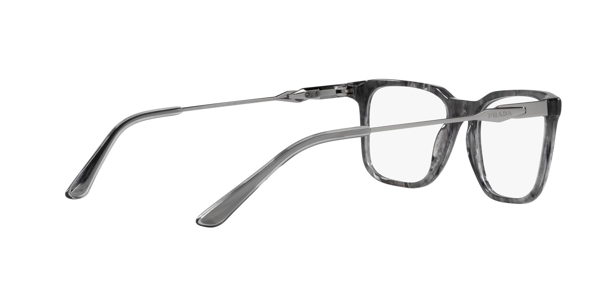 Eyeglasses Prada PR 05ZV (13F1O1) color graphite stone shape rectangle lenses lente demo