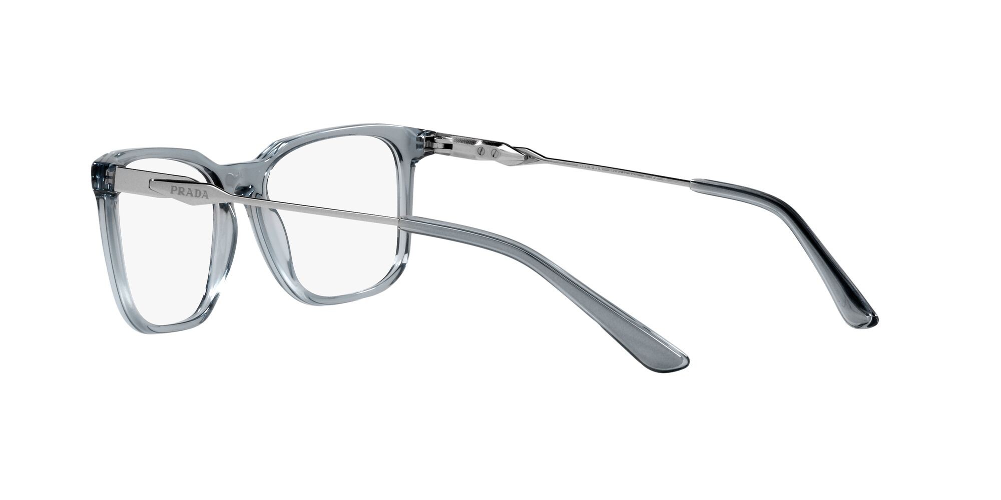 Eyeglasses Prada PR 05ZV (19F1O1) color crystal graphite shape rectangle lenses lente demo