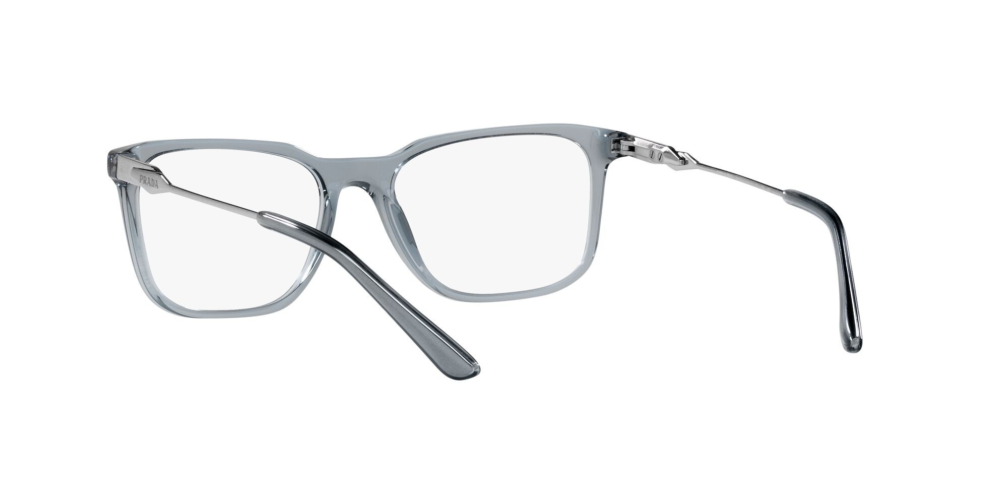 Eyeglasses Prada PR 05ZV (19F1O1) color crystal graphite shape rectangle lenses lente demo