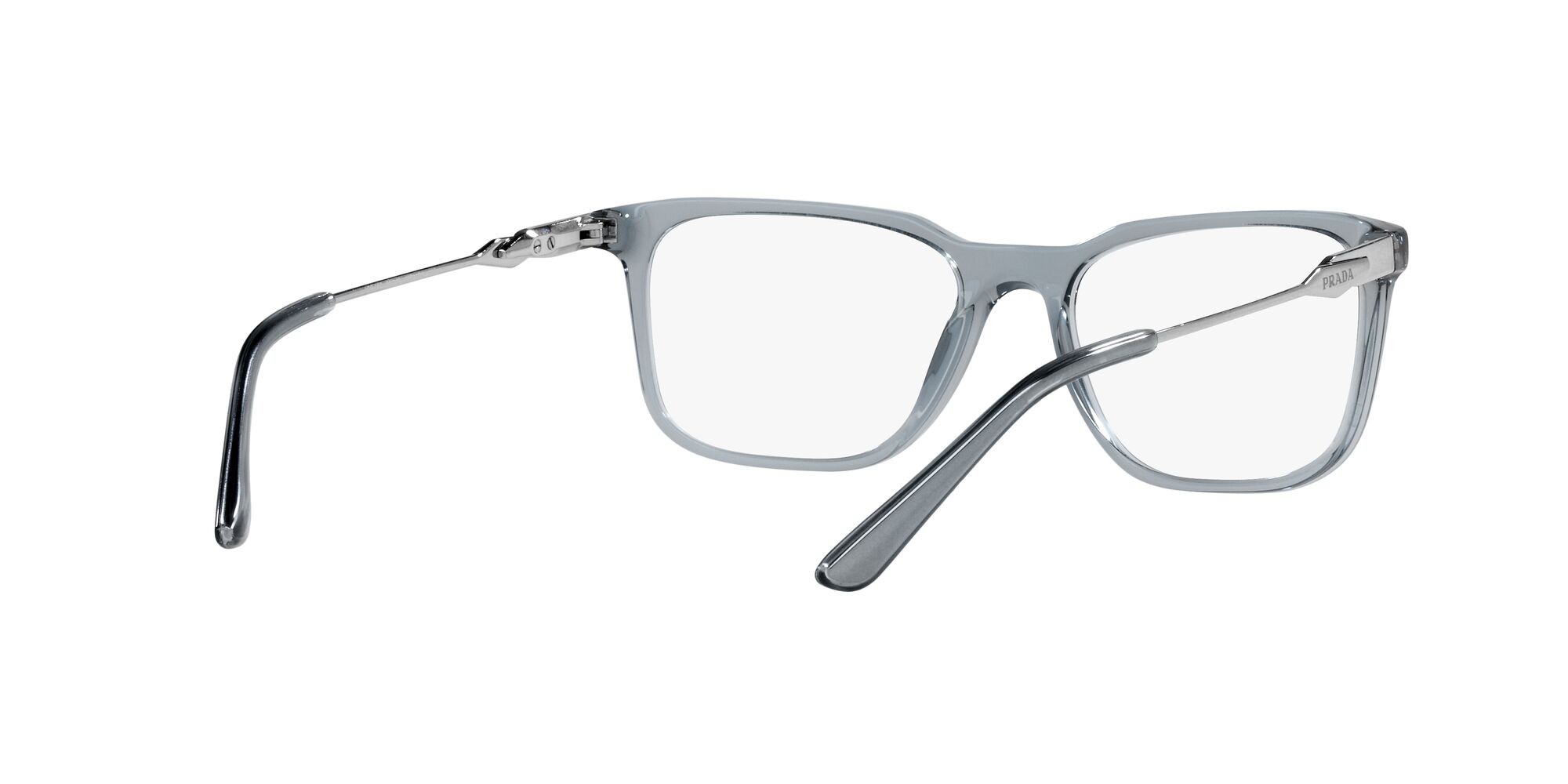 Eyeglasses Prada PR 05ZV (19F1O1) color crystal graphite shape rectangle lenses lente demo