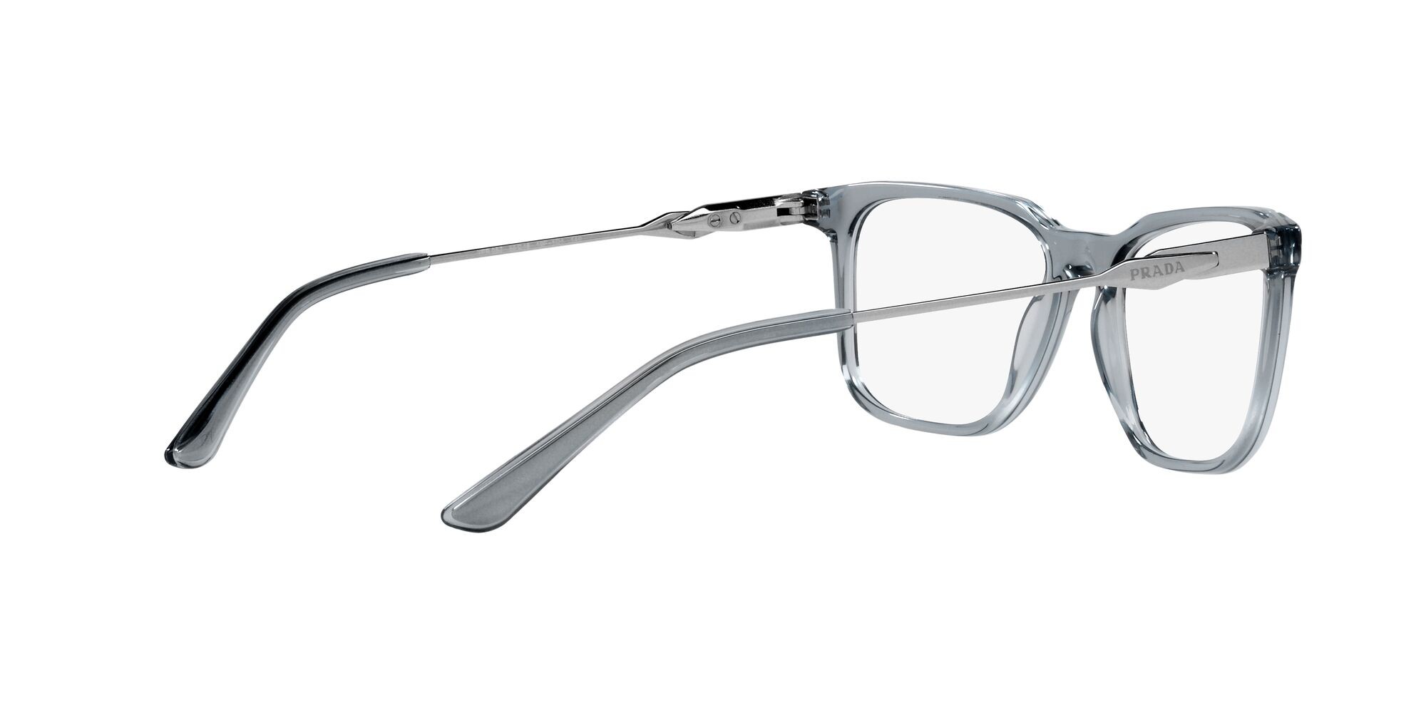 Eyeglasses Prada PR 05ZV (19F1O1) color crystal graphite shape rectangle lenses lente demo
