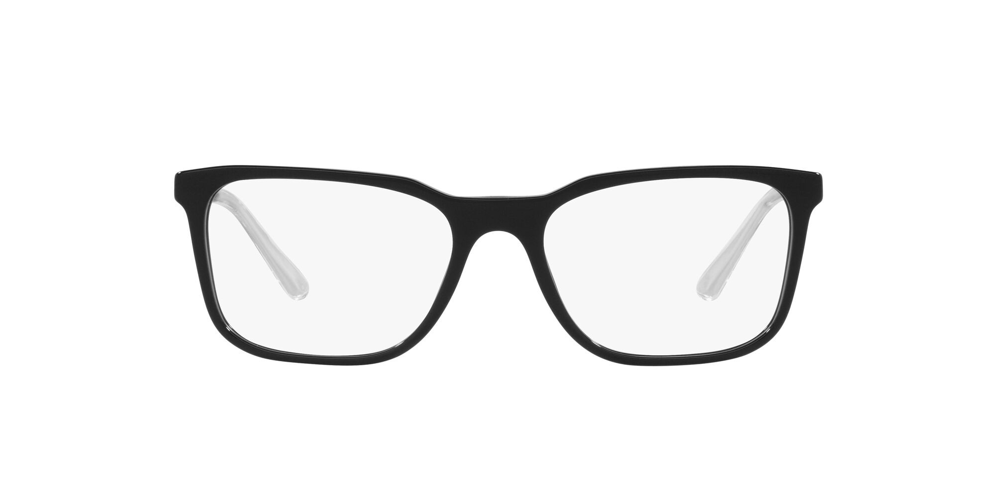 Eyeglasses Prada PR 05ZV (1AB1O1) color nero shape rectangle lenses lente demo