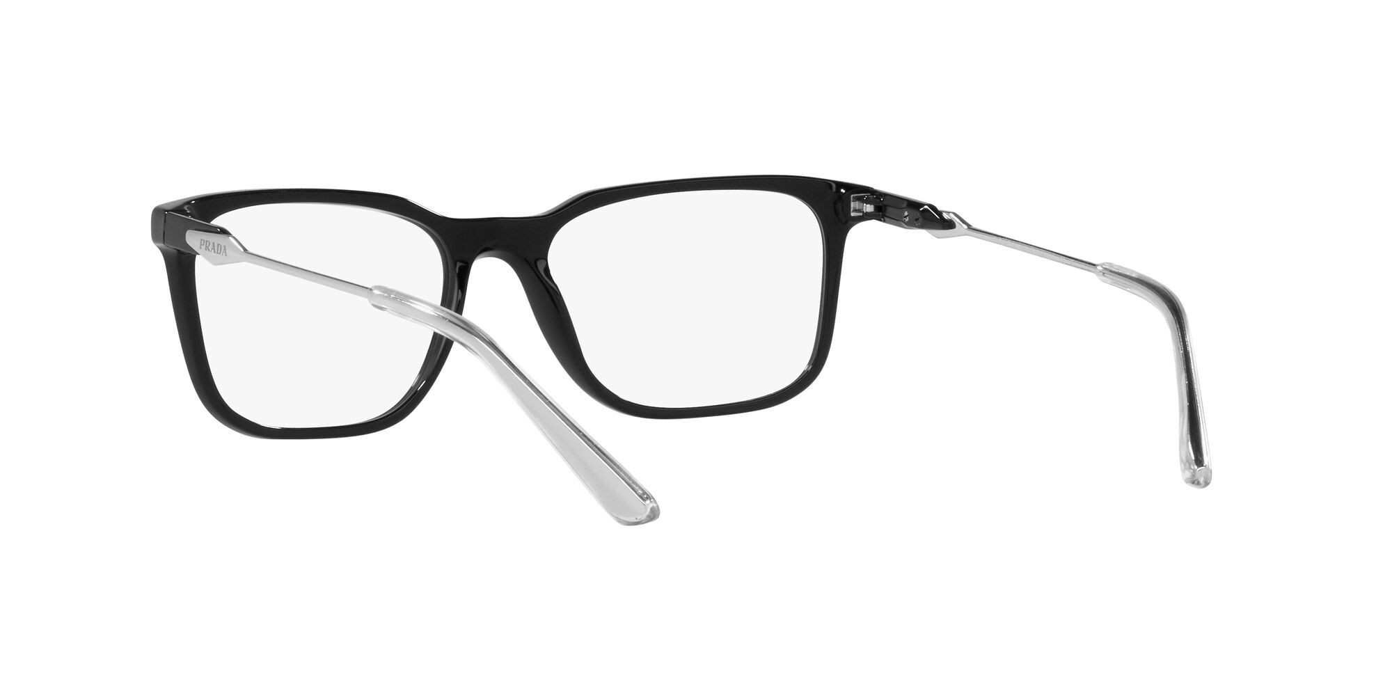 Eyeglasses Prada PR 05ZV (1AB1O1) color nero shape rectangle lenses lente demo