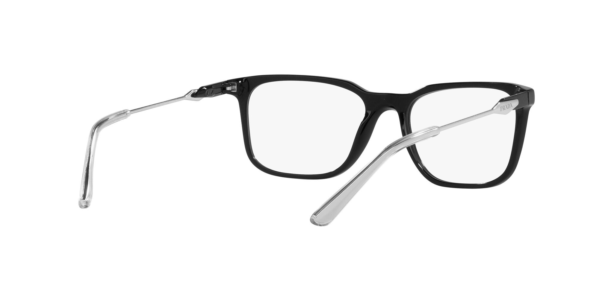 Eyeglasses Prada PR 05ZV (1AB1O1) color nero shape rectangle lenses lente demo