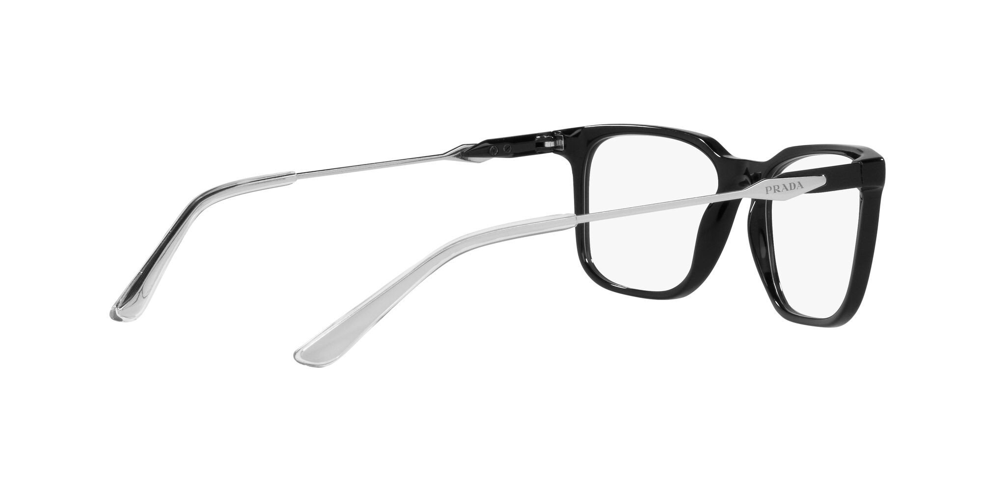 Eyeglasses Prada PR 05ZV (1AB1O1) color nero shape rectangle lenses lente demo