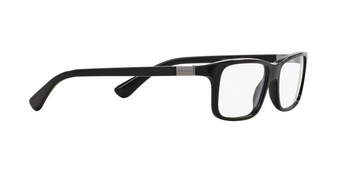 Brillen Prada PR 06SV (1AB1O1) farbe black form rechteckig gläser demo lens