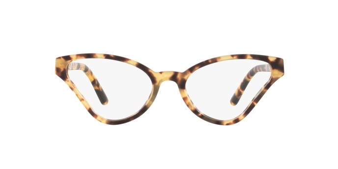Brillen Prada Catwalk PR 06XV (7S01O1) farbe medium havana form schmetterling gläser demo lens