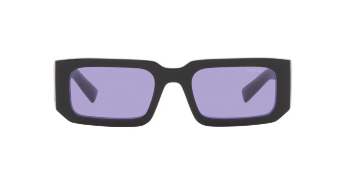 Occhiali da sole Prada PR 06YS (02Z01O) colore black/blue forma rettangolare lenti violet